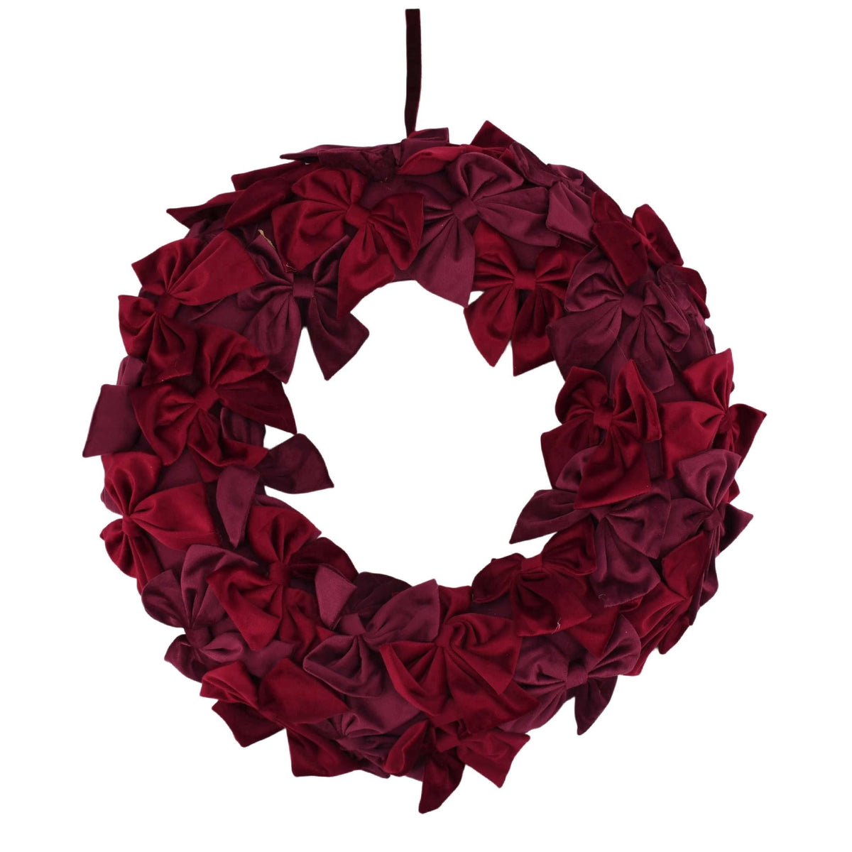 Velvet Bow Christmas Wreath, Red, 24", by Holiday Time