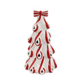 Light-Up Ceramic Christmas Tree Decoration, Red and White, 9", by Holiday Time