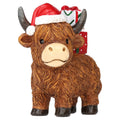 Highland Cow with Presents Christmas Decoration, Brown, 5", by Holiday Time