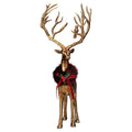 Resin Sitting Deer Christmas Decoration, Gold, 10.3", by Holiday Time