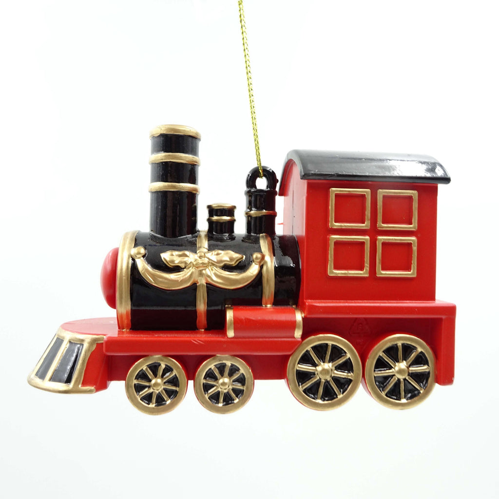 Black/Red/Gold Retro Train Christmas Ornament, 3", by Holiday Time