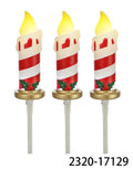 Light-Up Christmas Candle Pathway Lights, Multicolor, 17", Set of 3, by Holiday Time