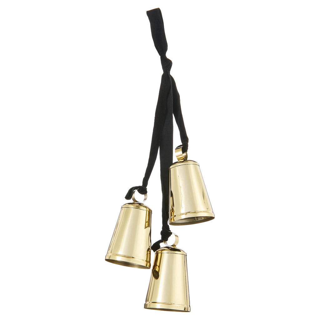 Metal Trio Bells Hanging Christmas Decoration, Gold, 22", by Holiday Time