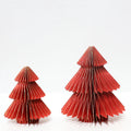 Paper Honeycomb Trees Christmas Decoration, Red, 3 Pieces, by Holiday Time