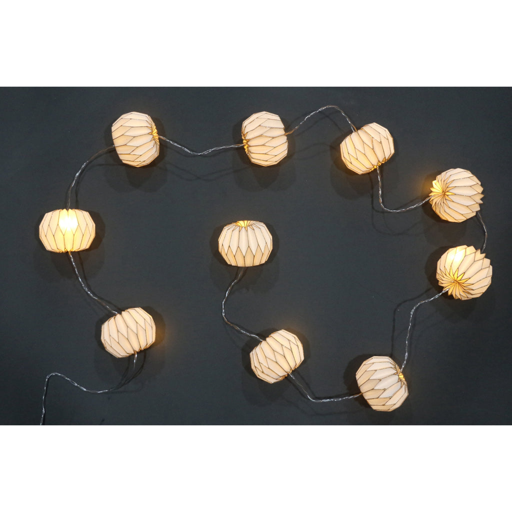 Indoor Battery-Operated LED Paper Ornament Christmas Garland, White, 8.2', by Holiday Time