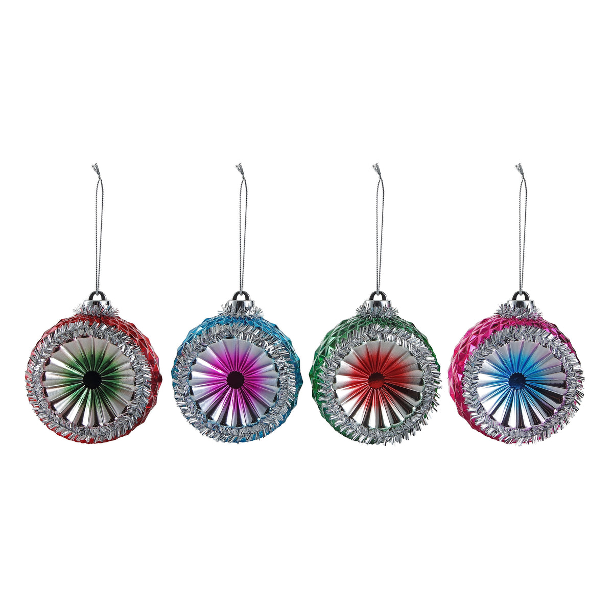 Mr. Christmas Reflector Ornaments, Set of 4
