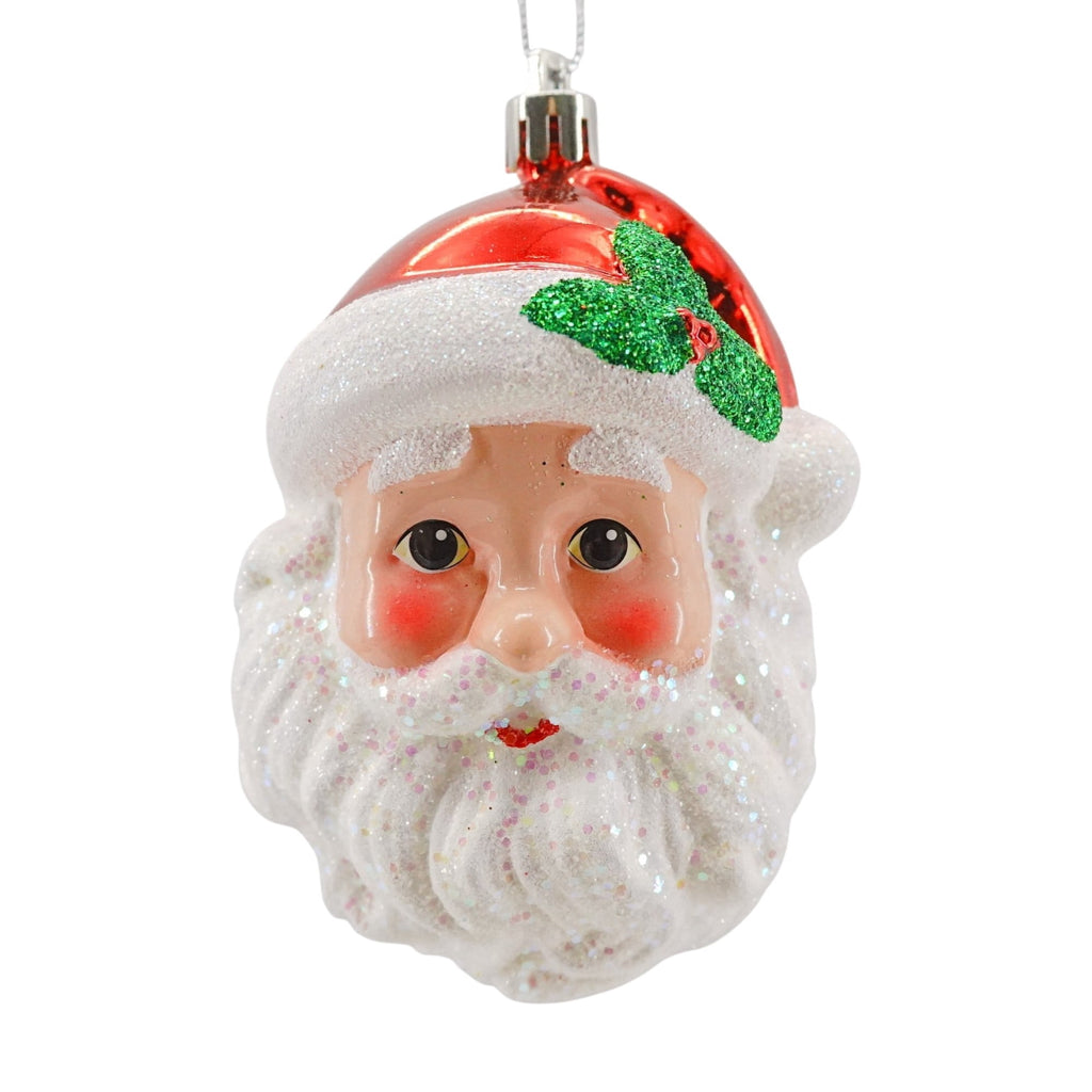 Multicolor Glitter Santa Claus Christmas Ornament, 4", by Holiday Time