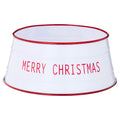 Metal Mini Christmas Tree Collar, Red and White, 9", by Holiday Time