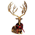 Resin Standing Deer Christmas Decoration, Gold, 14.5", by Holiday Time
