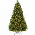 SUGIFT 6ft Premium Pre-Lit Christmas Tree with 250 Warm Lights, Green