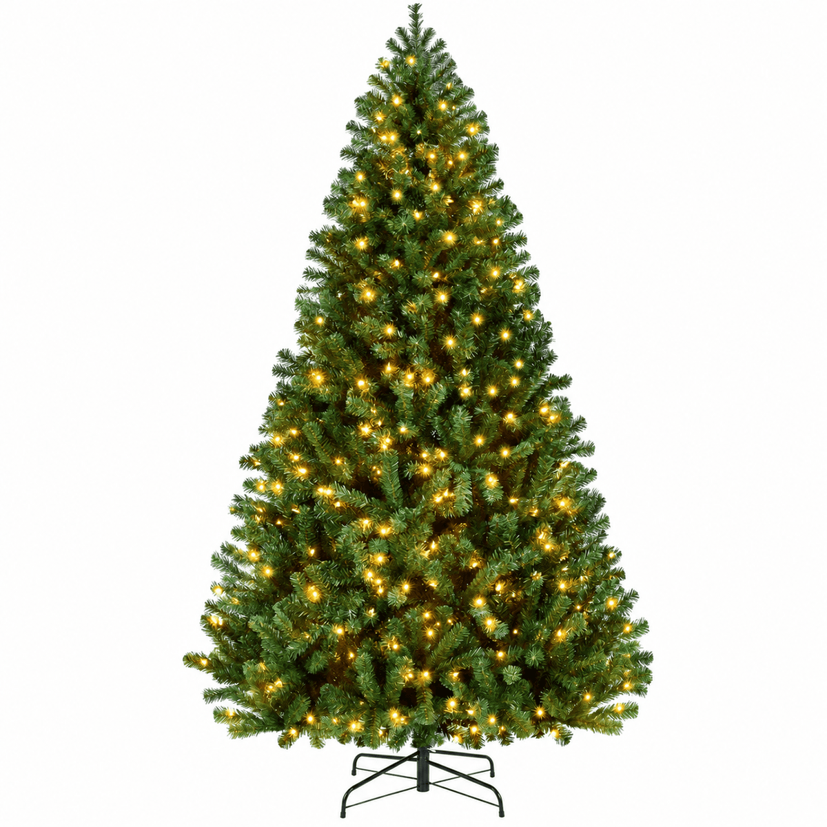 SUGIFT 6ft Premium Pre-Lit Christmas Tree with 250 Warm Lights, Green