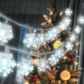 SOMNR Snowflake Christmas Lights 20FT 40 LED, ,Waterproof Fairy Lights for Room Decorations, Outdoor Indoor Patio Decor (Cool White)