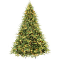 Soilhill 7.5ft Pre-Lit Artificial Christmas Tree with 3348 PE/PVC Tips, Premium Holiday Xmas Tree with 400Warm White LED Lights, Easy Assembly, Indoor Decoration
