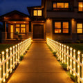 8 Pack Christmas Decoration lights with Stakes for Garden, Christmas Pathway Lights for Outdoor