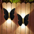 Solar Wall Lights Outdoor,Butterfly Shape Waterproof Pathway Lighting,Warm LED Garden Decor for Stairs Patio Courtyard,Modern Wall Wash Effect Landscape Light Holiday Gifts