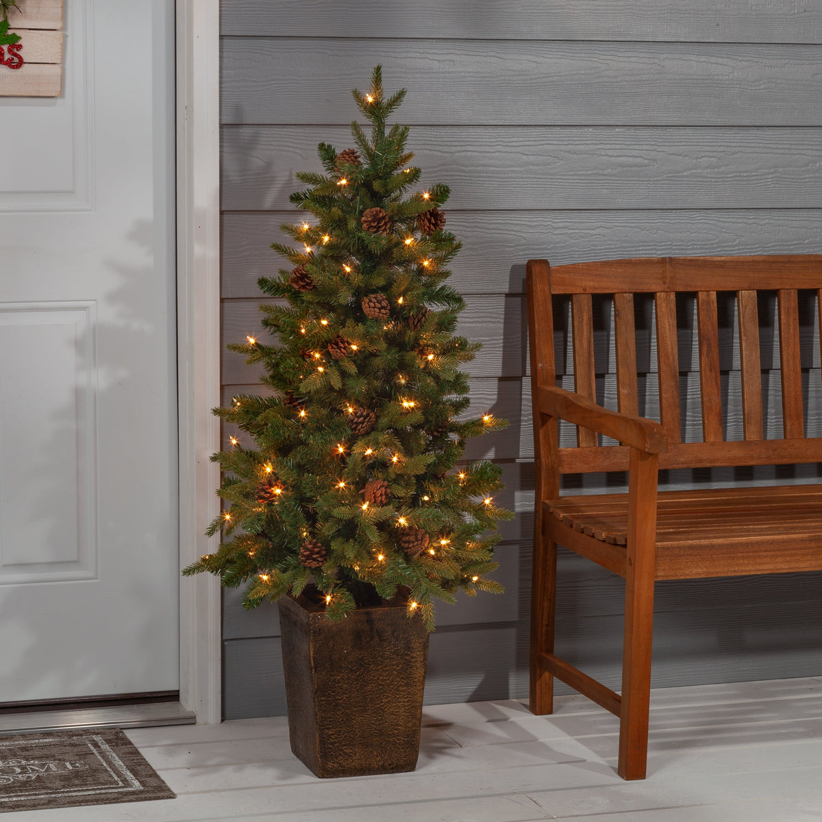 Sterling Charming 4 Foot Potted Natural Cut Georgia Pine
