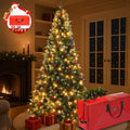 Yexmas 7.5ft Pre-Lit Artificial Christmas Trees,Green Xmas Tree with Large Christmas Tree Storage Bag,Berries, Realistic Artificial Christmas Trees for Home, Office, Party Decoration