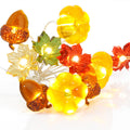 Thanksgiving Decoration Acorn 3D Pumpkin Maple Leaf String Lights Battery Operated 6.5ft 10 LEDs Orange Fall Lights for Home Autumn Garland Harvest Halloween Party Christmas Decor