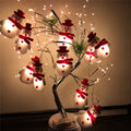 Tiitstoy Christmas Snowman String Lights, 10 LED 5.1ft Waterproof Light Up String Lights, Short Plush Lights for Christmas Decorations Christmas Tree Holiday Party Decoration