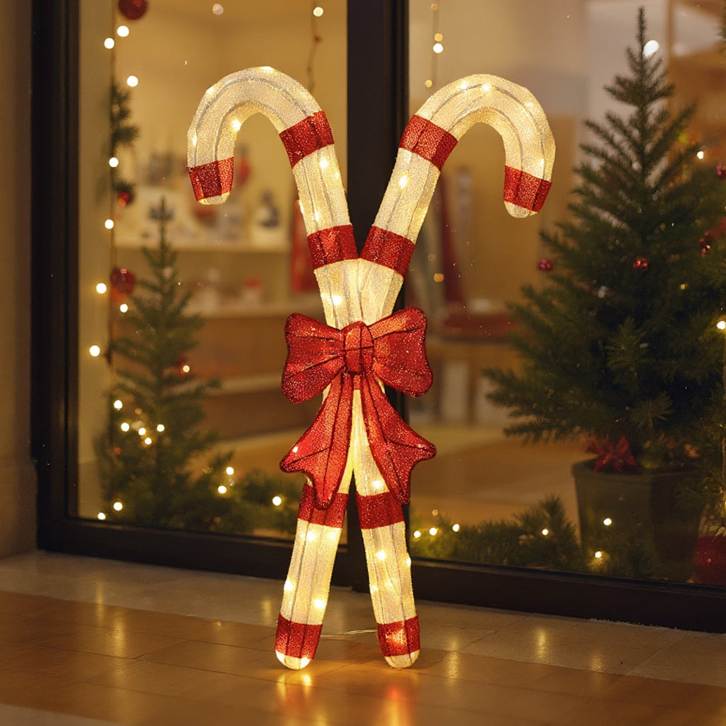 UBesGoo Christmas Candy Cane Lighted Christmas Decoration Outdoor Yard Decor