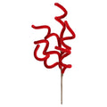 Red Velvet Curly Decorative Christmas Pick, 16", by Holiday Time