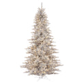 Vickerman 14' Silver Tinsel Fir Artificial Christmas Tree, Warm White Dura-lit LED Lights
