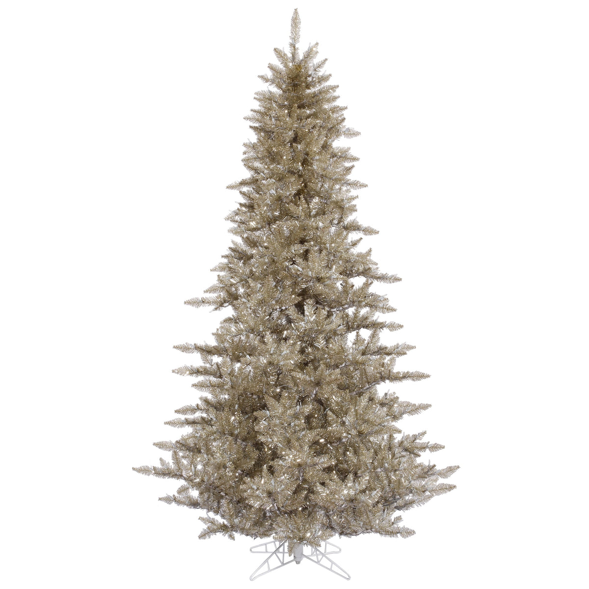 Vickerman 5.5' Champagne Fir Artificial Christmas Tree, Unlit - Faux Champagne Christmas Tree - Seasonal Indoor Home Decor