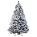 Vickerman 5.5' Flocked Alaskan Pine Artificial Christmas Tree, Warm White Single Mold LED lights
