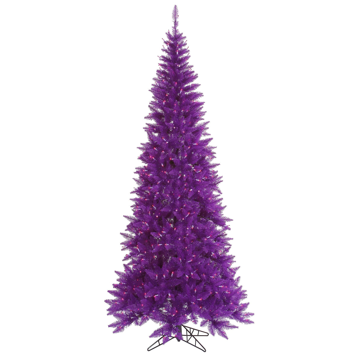 Vickerman 5.5' Purple Fir Slim Artificial Christmas Tree, Unlit