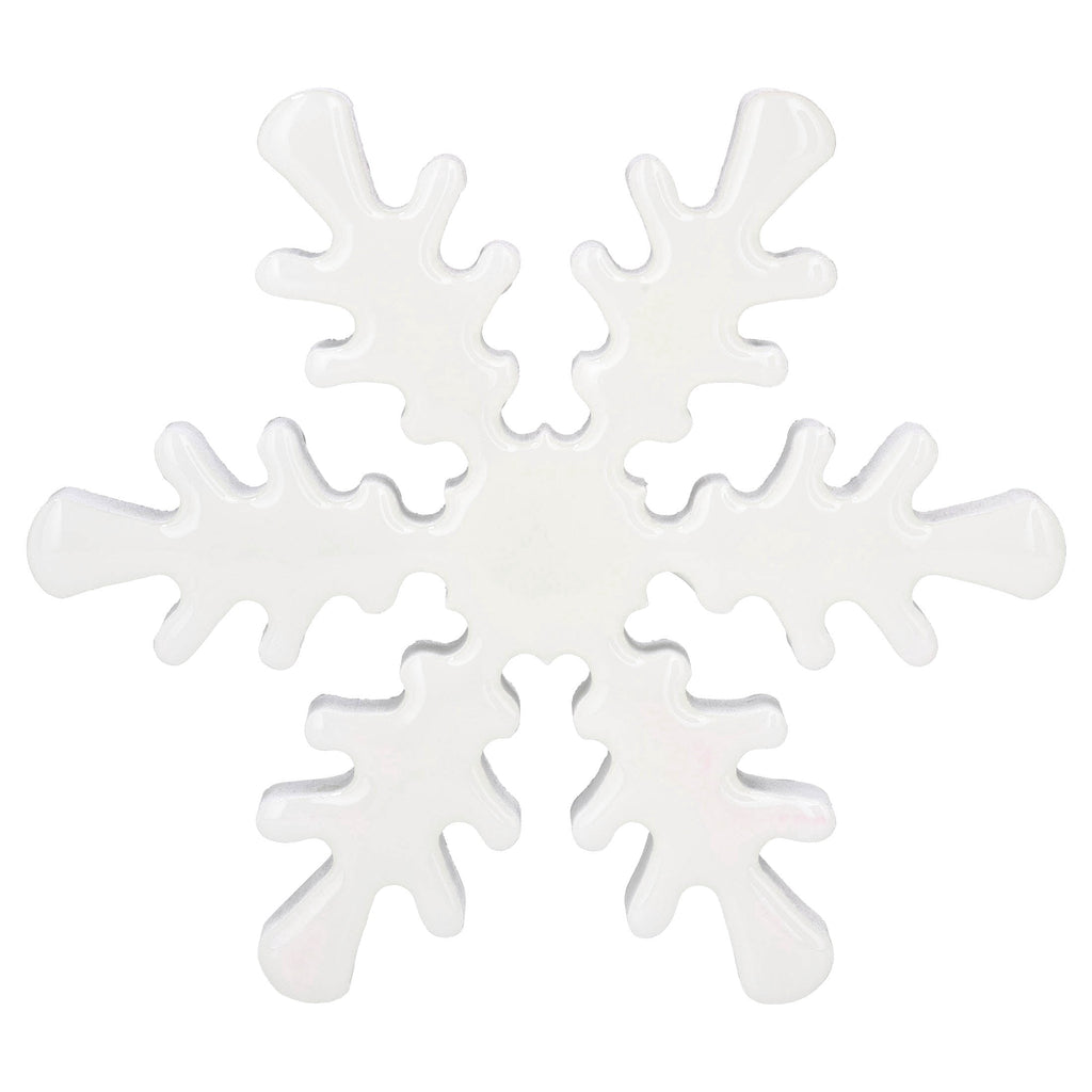 Small Wood Snowflake Christmas Decoration, White, 6", by Holiday Time
