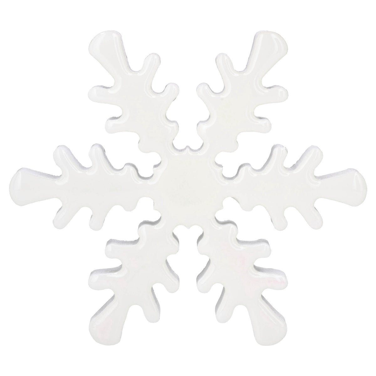 Small Wood Snowflake Christmas Decoration, White, 6", by Holiday Time