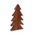 Holiday Time Wood Decorative Christmas Tree, Dark Natural Finish, Outdoor Porch Decor, 24 in