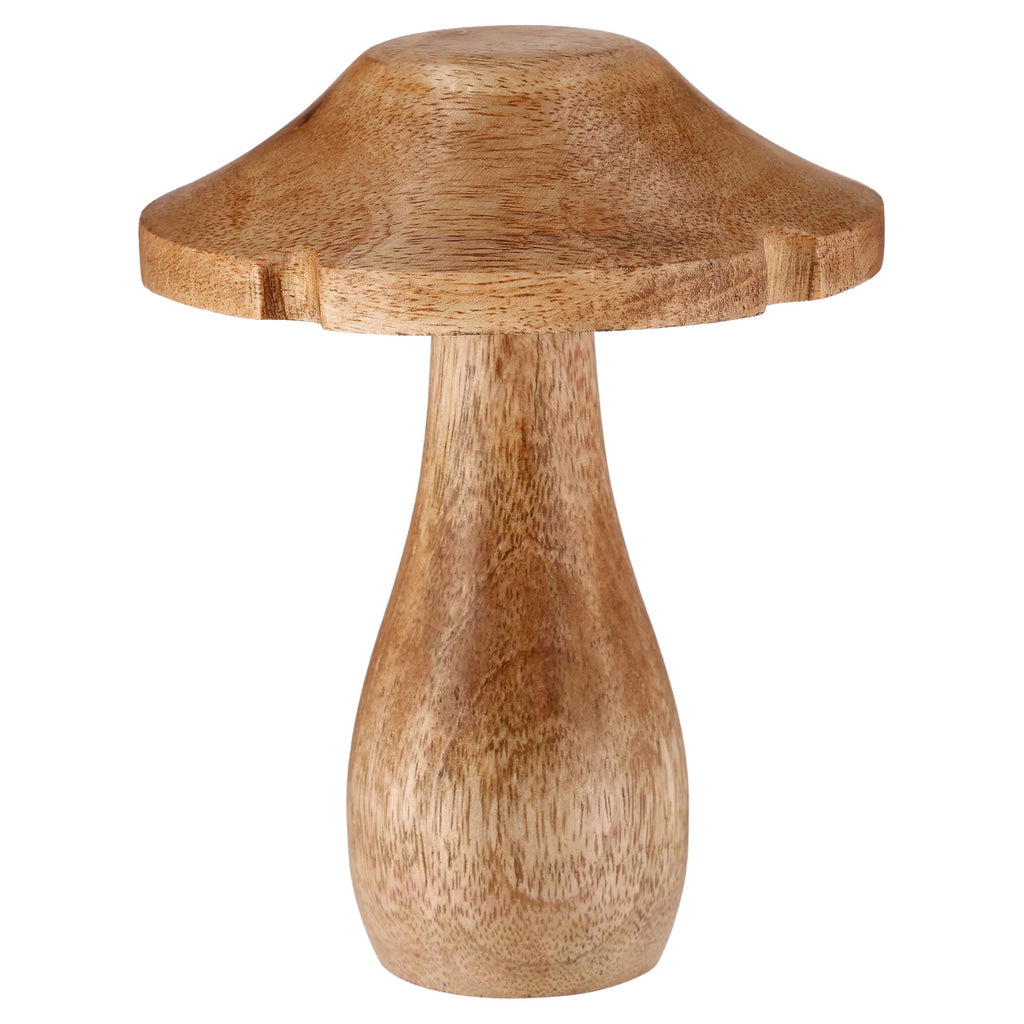 Large Wood Mushroom Christmas Decoration, Brown, 6.3", by Holiday Time