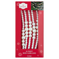 Plastic Bead Mini Christmas Garland, White, 6', by Holiday Time