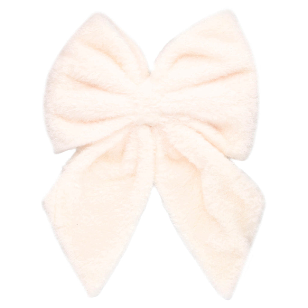 White Faux Fur Decorative Christmas Bow, 14", by Holiday Time