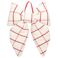Red and White Plaid Decorative Christmas Bow, 15.5", by Holiday Time
