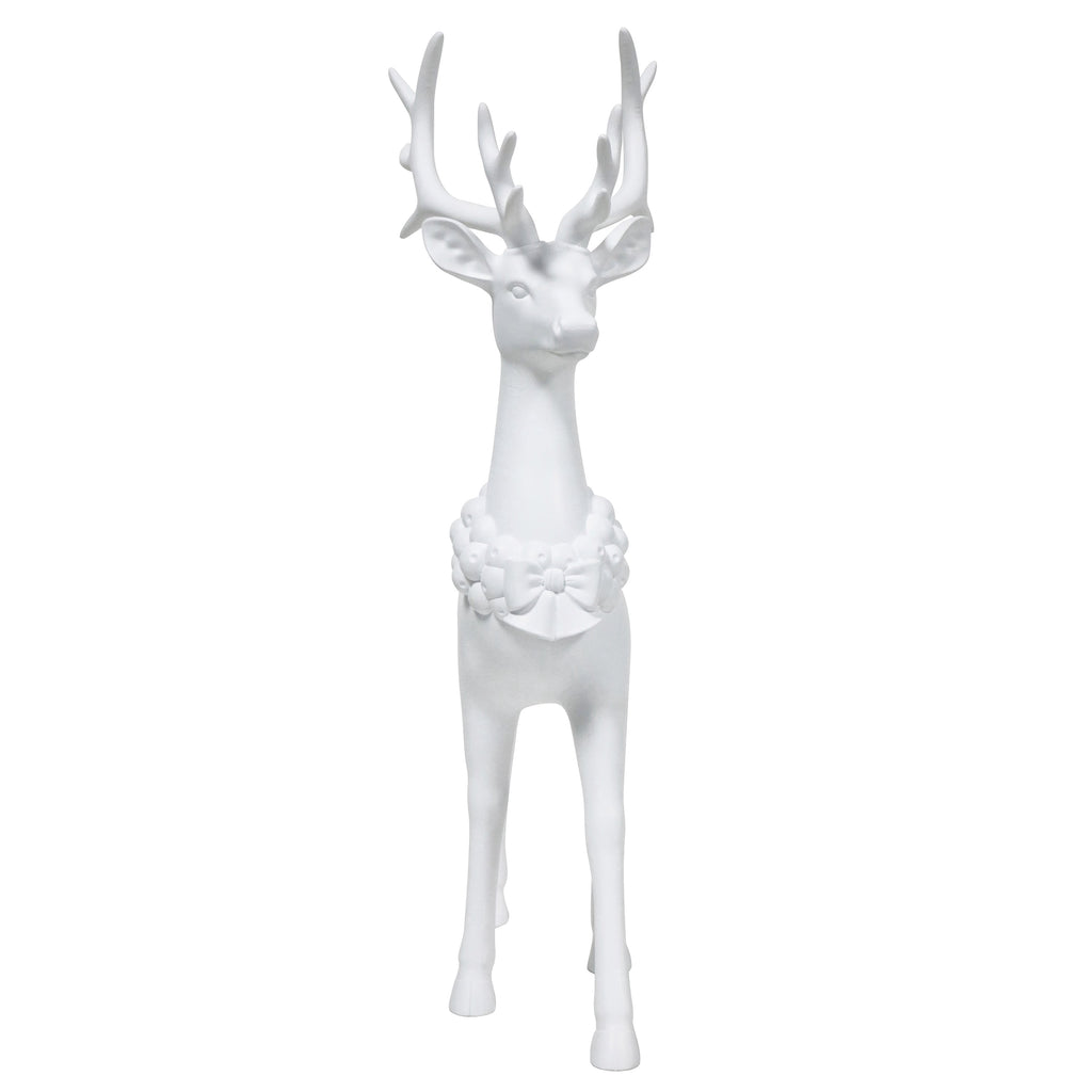 Blow Mold Standing Deer Christmas Decoration, White, 17", by Holiday Time