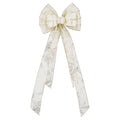 White and Gold Decorative Christmas Bow, 30", by Holiday Time
