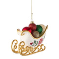 Multicolor Poinsettia Sleigh Christmas Ornament, 4", by Holiday Time