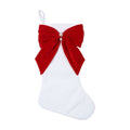 Christmas Stocking with Velvet Bow, Red and White, 19", by Holiday Time