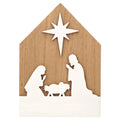 White and Brown Wood Nativity Scene Christmas Decoration, 7", by Holiday Time