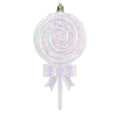 Iridescent White Glitter Sprinkle Lollipop Christmas Ornament, 5.8", by Holiday Time