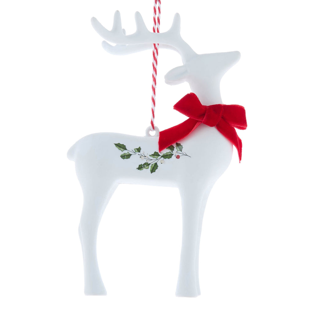 White/Red/Green Reindeer Christmas Ornament, 6", by Holiday Time