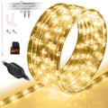 WYZworks 288LEDs, 25ft LED Warm White Rope Light, Connectable Outdoor Permanent Waterproof Accent Exterior Lighting, Flexible Clear PVC, ETL Certified, Holiday, Backyard Patio, Home, Decor