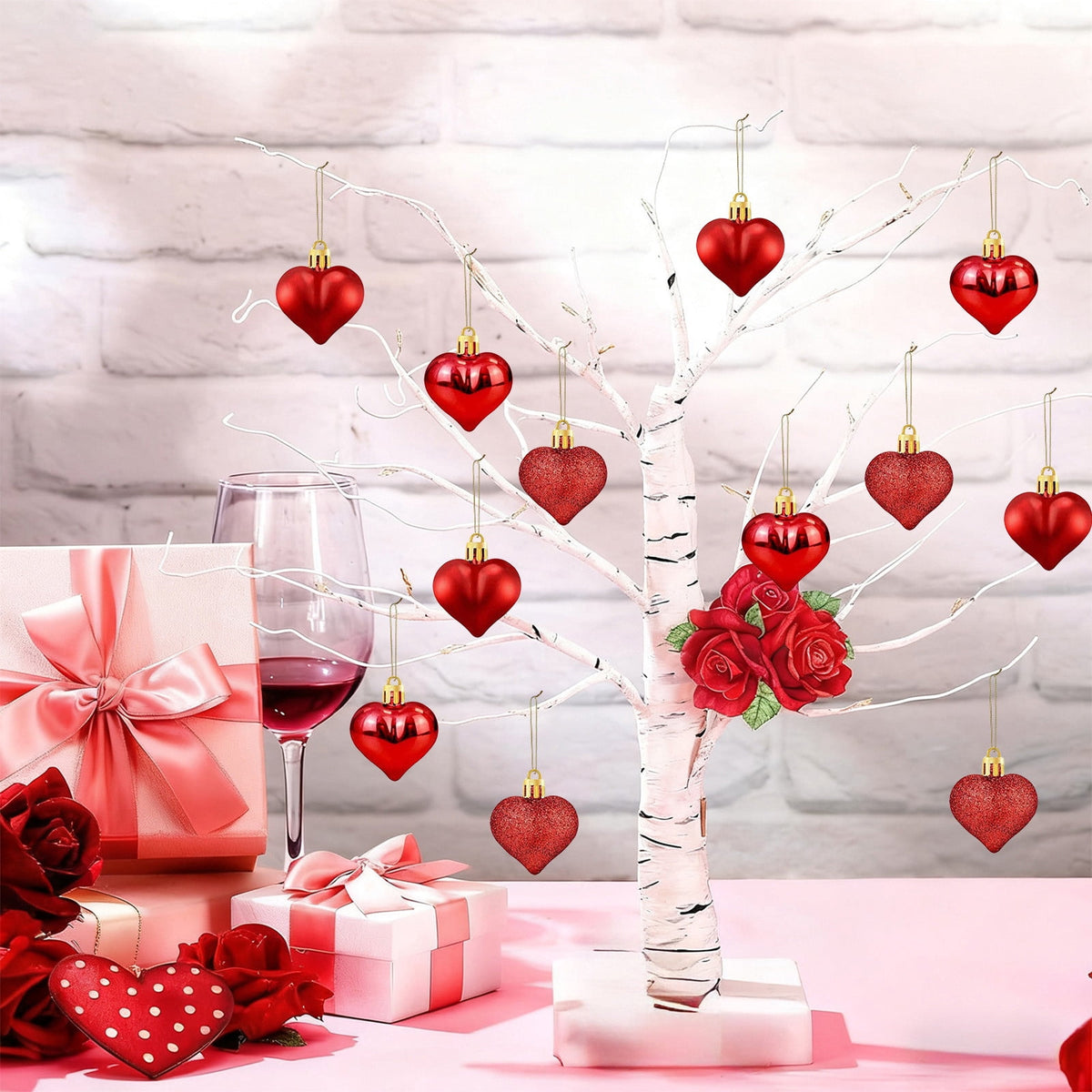 XGFHYJEH 10 LED 1.5M Valentine's Day Lights, Valentines Day Decorations Lights, Valentines String Lights, Valentine's Day Decor, Heart String Lights Red