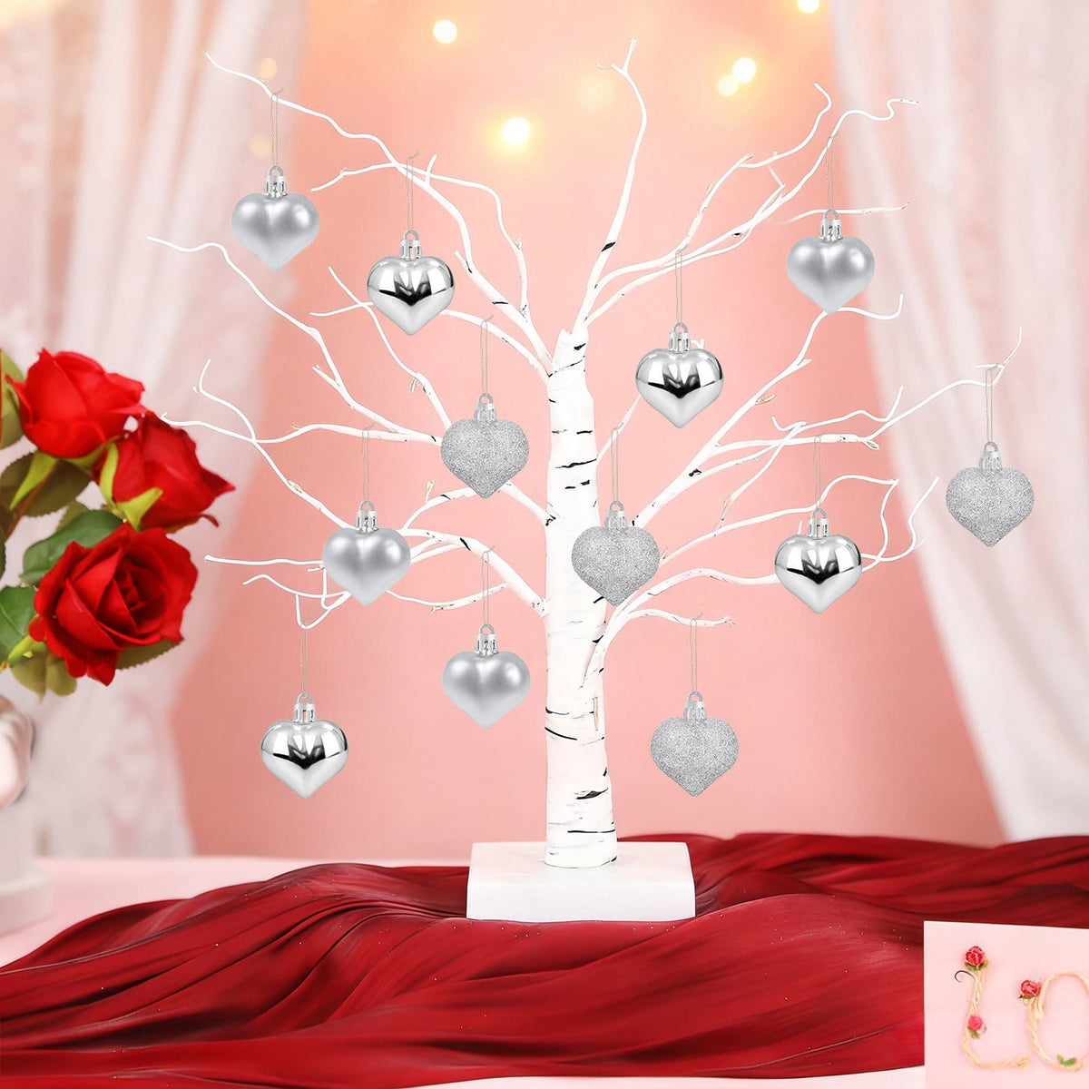 XGFHYJEH 10 LED 1.5M Valentine's Day Lights, Valentines Day Decorations Lights, Valentines String Lights, Valentine's Day Decor, Heart String Lights Red