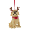 Yellow Labrador with Antlers Christmas Ornament, 5", by Holiday Time