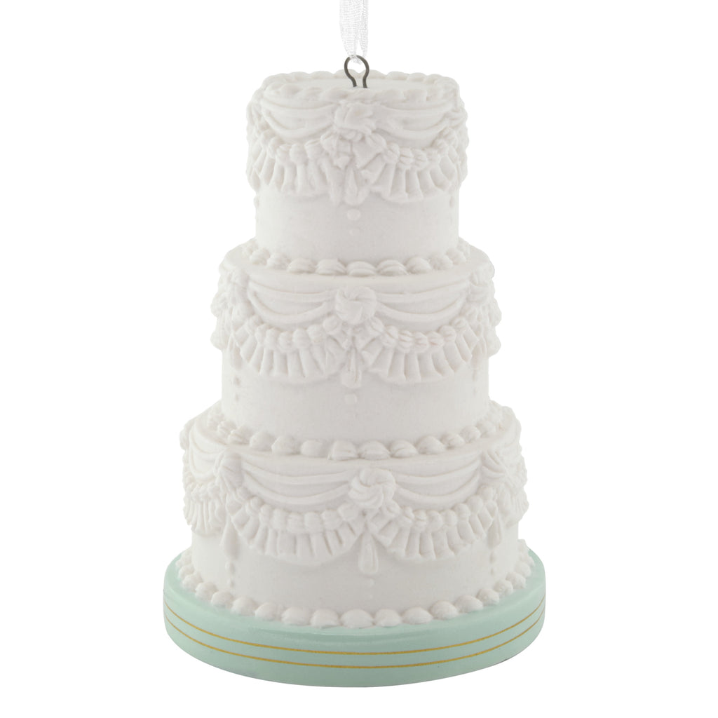 Hallmark Christmas Ornament (Wedding Cake 2026, Porcelain), 1 Count