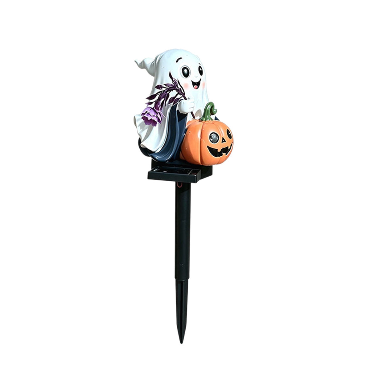 Stijggn Halloween Pumpkin Stake Solar Garden Lights, Waterproof Multi Branch Little Pumpkin Lantern Garden Stake Lights Outdoor Walkway Yard Garden Decoration