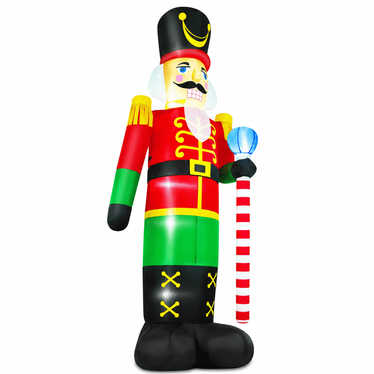 Yexmas 8FT Christmas Inflatable Nutcracker Soldier Blow Up Yard Decor with LED Light for Outdoor Christmas Party ,Garden and Lawn